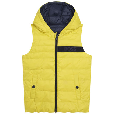 Chaleco reversible BOSS amarillo para niños y adolescentes